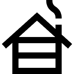 Cabin Icon from Sharp Line Set