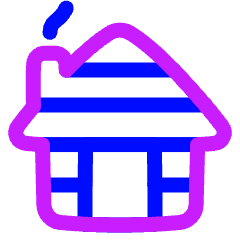 Cabin Icon from Plump Neon Set