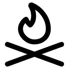Campfire Icon from Core Line Set