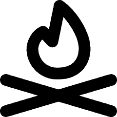 Campfire Icon from Micro Line Set