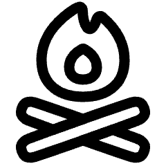 Campfire Icon from Plump Line Set