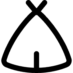 Camping Tent Icon from Flex Line Set