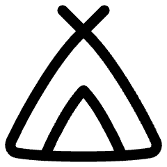 Camping Tent Icon from Plump Line Set