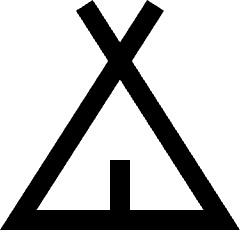 Camping Tent Icon from Sharp Line Set