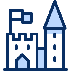 Castle 1 Icon from Cyber Duotone Set