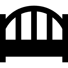 Closed Gate Icon from Sharp Solid Set