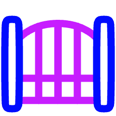 Closed Gate Icon from Plump Neon Set