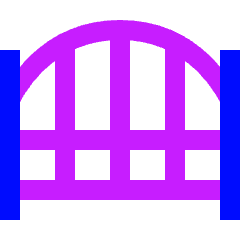 Closed Gate Icon from Sharp Neon Set