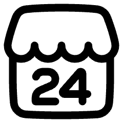 Convenience Store Icon from Plump Line Set