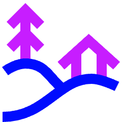 Countryside Icon from Sharp Neon Set