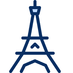 Eiffel Tower Icon from Cyber Duotone Set