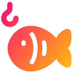 Fishing Icon from Plump Gradient Set