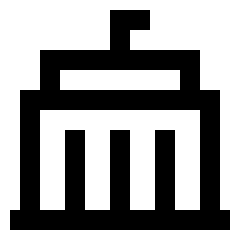 Government Building 2 Icon from Sharp Line Set