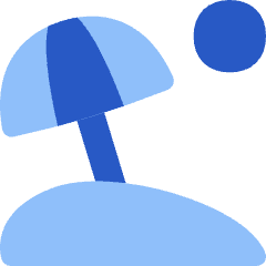 Holiday Vacation Beach Umbrella Icon from Flex Flat Set