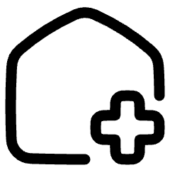 House Add Home Icon from Plump Line Set