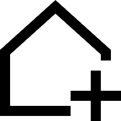 House Add Home Icon from Sharp Line Set