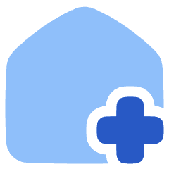 House Add Home Icon from Plump Flat Set