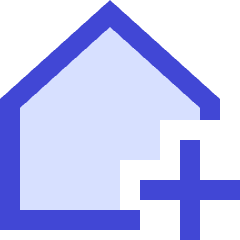 House Add Home Icon from Sharp Duo Set