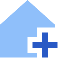 House Add Home Icon from Sharp Flat Set