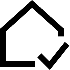 House Confirm Check Home Icon from Sharp Line Set