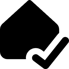 House Confirm Check Home Icon from Core Solid Set