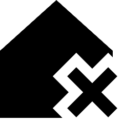 House Delete Home Icon from Sharp Solid Set