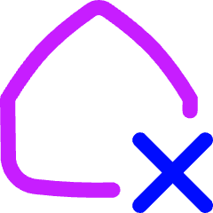 House Delete Home Icon from Flex Neon Set