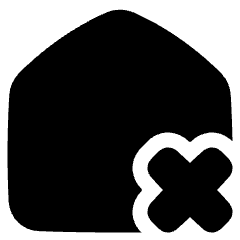 House Delete Home Icon from Plump Solid Set