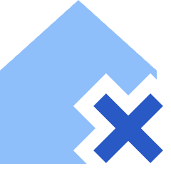 House Delete Home Icon from Sharp Flat Set