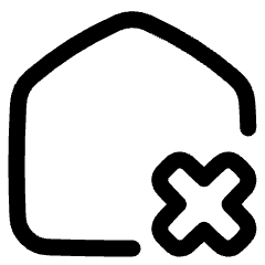 House Delete Home Icon from Plump Line Set