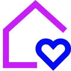 House Family Home Icon from Sharp Neon Set