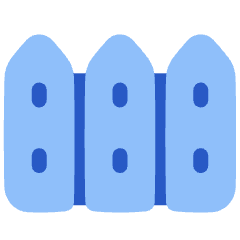 House Fence Icon from Plump Flat Set