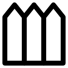 House Fence Icon from Core Line Set