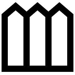 House Fence Icon from Sharp Line Set