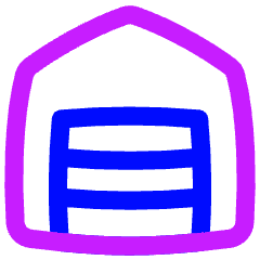 House Garage Home Icon from Flex Neon Set