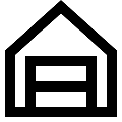 House Garage Home Icon from Sharp Line Set