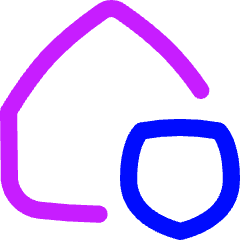 House Security Insurance Icon from Flex Neon Set