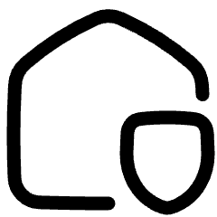 House Security Insurance Icon from Plump Line Set