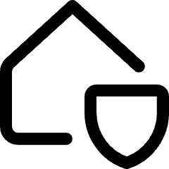 House Security Insurance Icon from Core Line Set