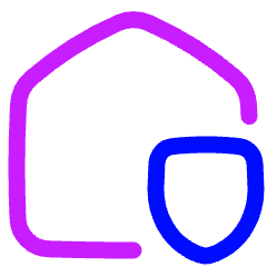 House Security Insurance Icon from Plump Neon Set