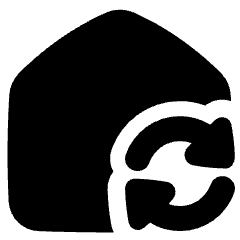 House Wifi Home Sync Icon from Plump Solid Set