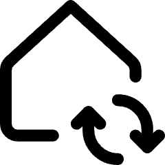 House Wifi Home Sync Icon from Core Line Set