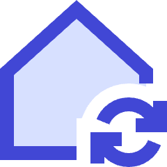 House Wifi Home Sync Icon from Sharp Duo Set