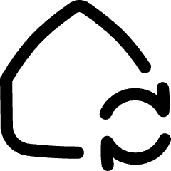 House Wifi Home Sync Icon from Flex Line Set