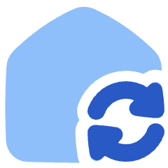 House Wifi Home Sync Icon from Plump Flat Set