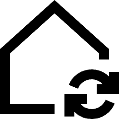 House Wifi Home Sync Icon from Sharp Line Set