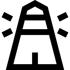 Lighthouse Icon from Sharp Line Set