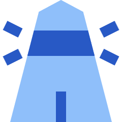Lighthouse Icon from Sharp Flat Set