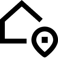 Location Home Icon from Sharp Line Set
