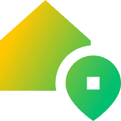 Location Home Icon from Sharp Gradient Set